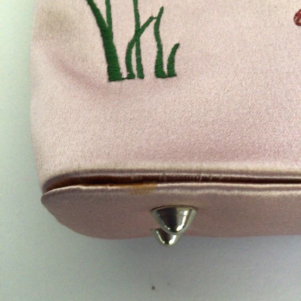RARE ANYA HIMDMARCH PINK SATIN EMBROIDERED MINI HANDBAG - Picture 16 of 16
